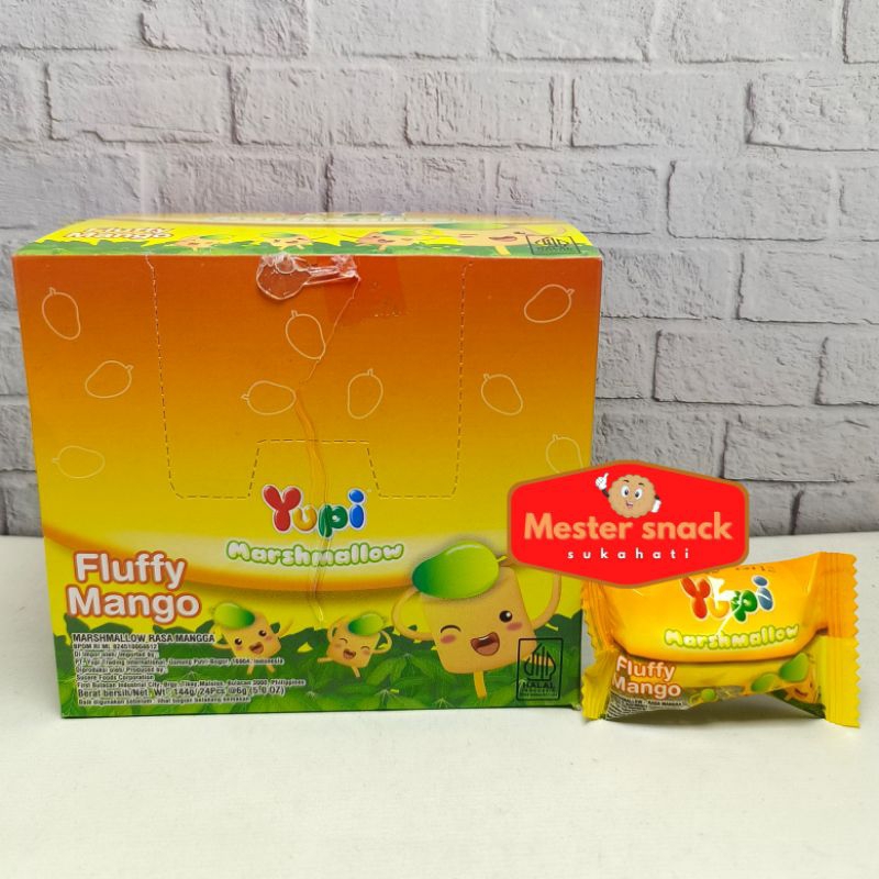 

Yupi Marshmallow Fluffy Mango isi 24 pcs | Yupi Baru | Yupi Jelly