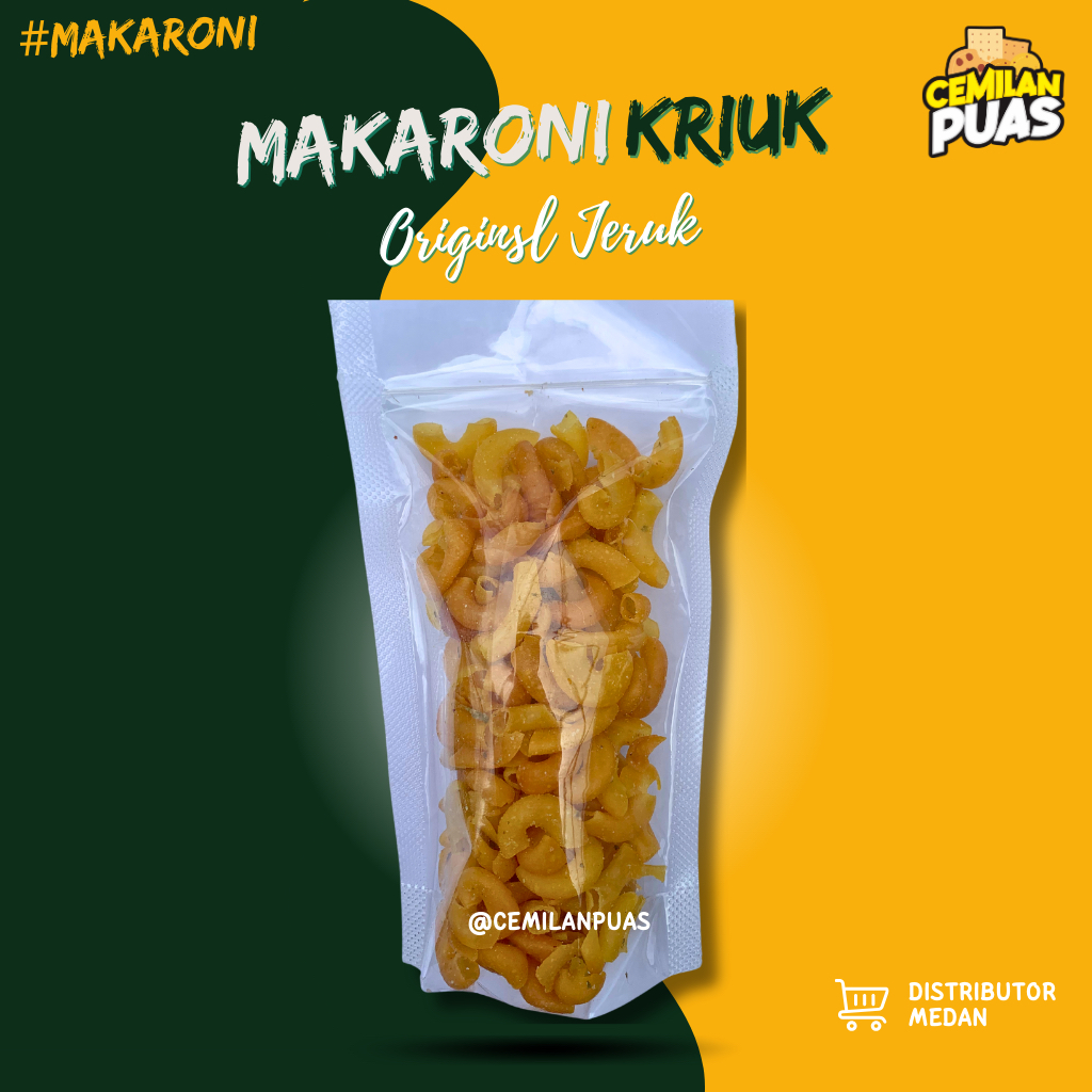 

[READY MEDAN] Makaroni/Macaroni Krispy 60gr Kriuk Murah Pedas Asin Gurih Pedas Nampol Renyah Varian Rasa Jagung Bakar Super Pedas Original Jeruk