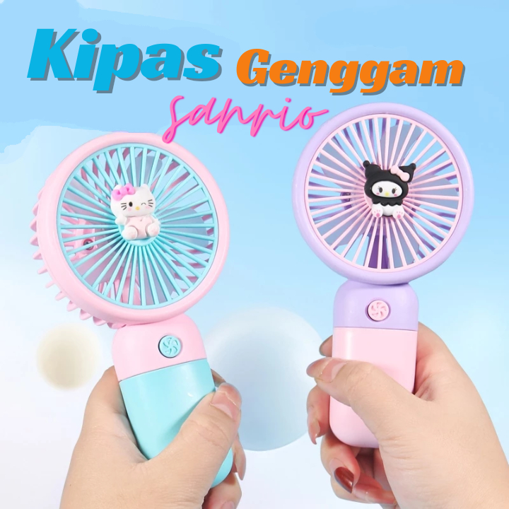 Kipas Mini Sanrio USB Kipas Genggam Karakter Sanrio Kipas Angin Portable Mini USB Kipas Anak Anak Ka