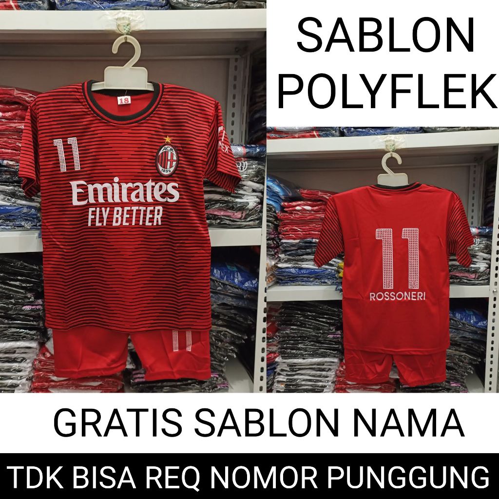 Jersey bola anak/setelan bola/baju bola anak bisa sablon nama