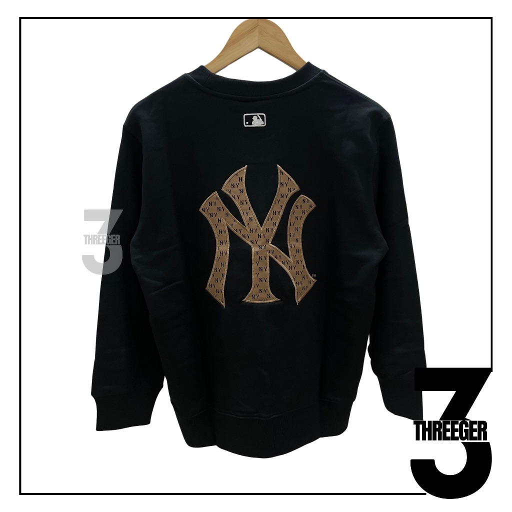MLB NY Classic Monogram Big Luxe Sweatshirt Black Original