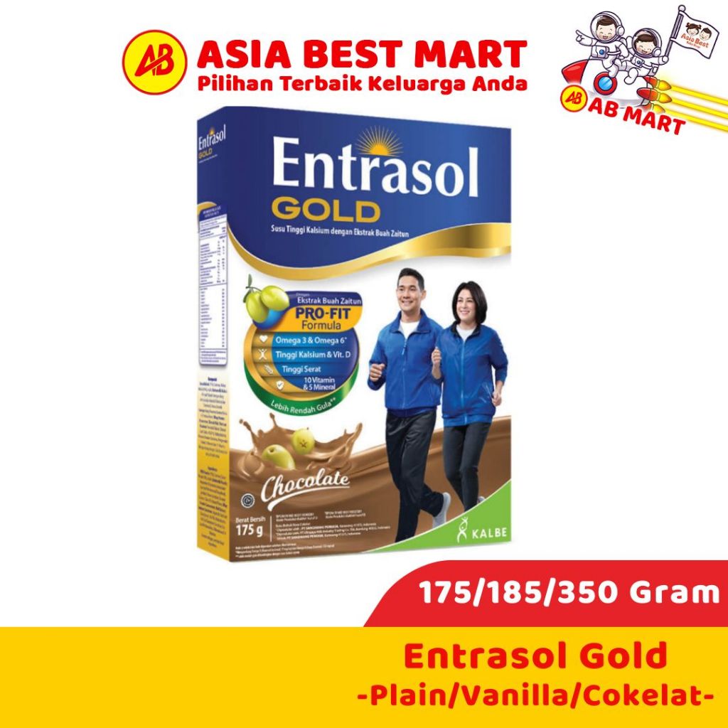 

Entrasol Gold Chocolate 175 Gr Vanilla 185 Gr / Susu Bubuk Tulang Tinggi Kalsium Protein