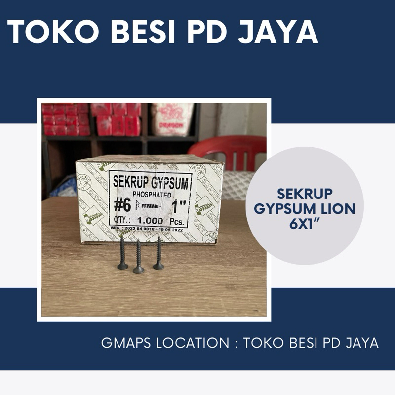 SKRUP GYPSUM LION 1 DUS (1000pcs)