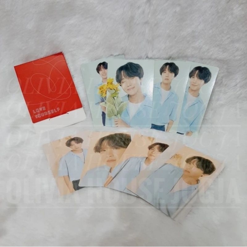 Photocard Jhope BTS Love Yourself Merah Mini Photocard BTS World Tour Love Yourself Jhope Merah