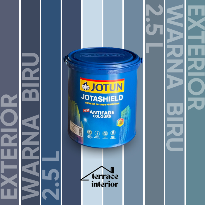 Cat Tembok Jotashield Antifade Colours Exterior Jotun Warna Biru 2.5 L