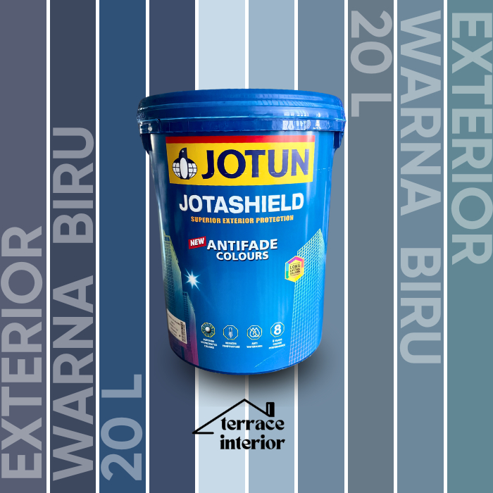 Cat Tembok Jotashield Antifade Colours Exterior Jotun warna Biru 20 L