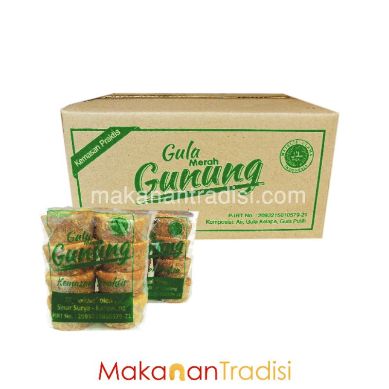 

Gula Merah Gunung Kemasan Praktis 250 gram/ Gula Kelapa