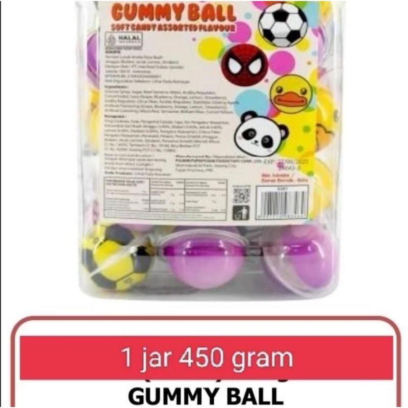 

gummy ball permen hoopie 450 gr per toples/permen lunak