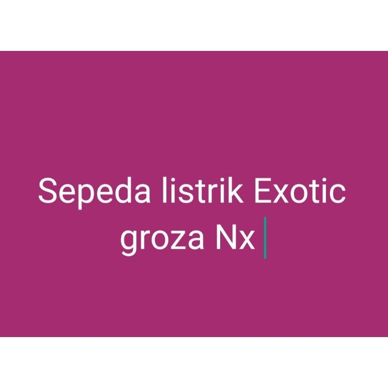 Sepeda listrik Exotic groza Nx
