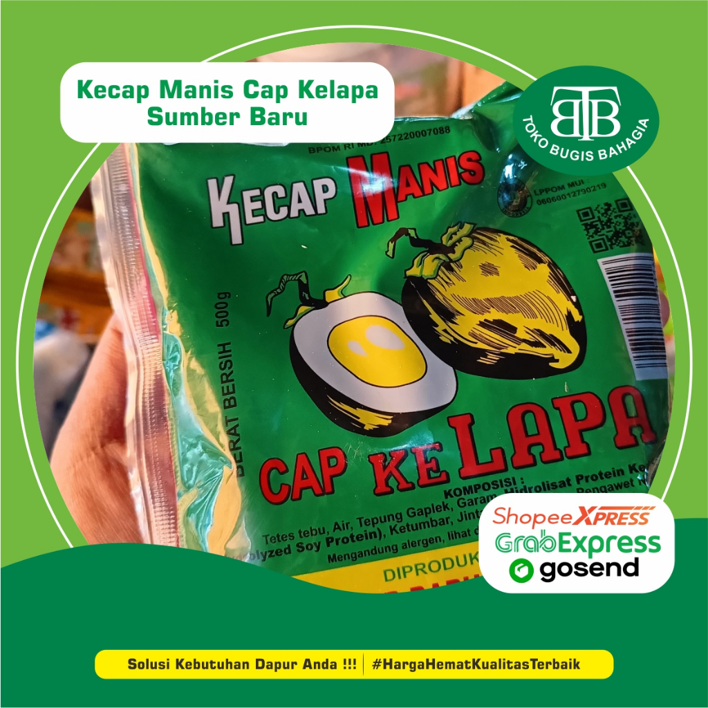 

Kecap Sachet Sumber Baru 500 Gram, Murah Makassar