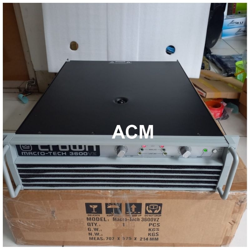 POWER AMPLIFIER CROWN MACRO TECH 3600 VZ STEREO