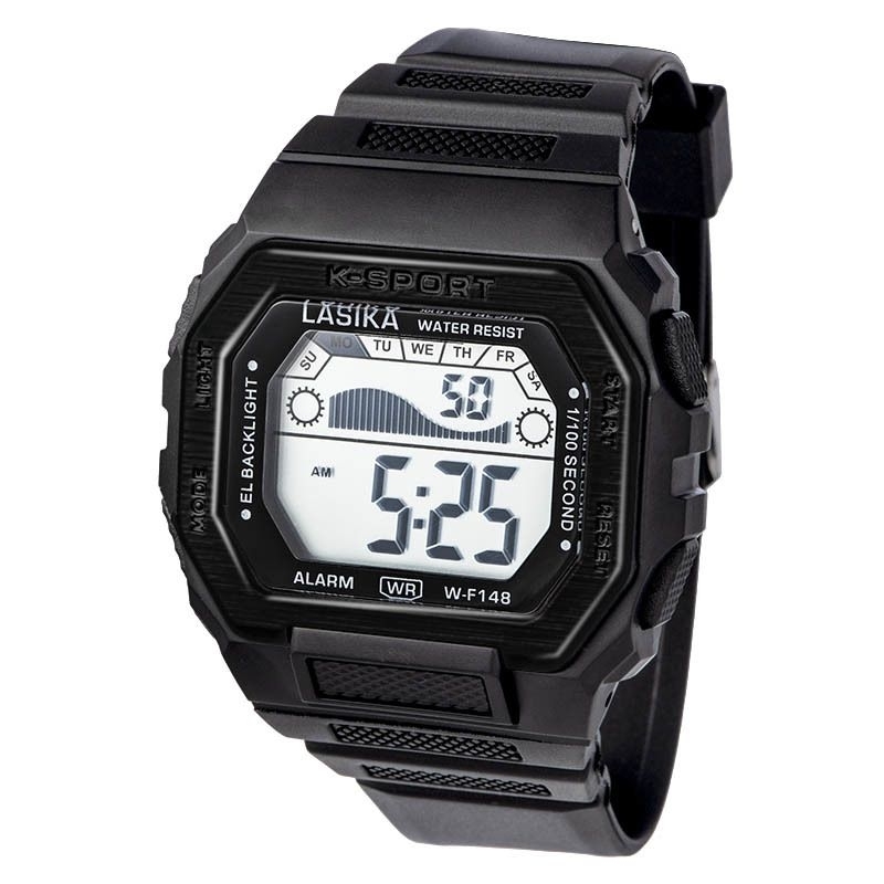 Jam tangan pria digital Lasika K-sport W-F148 Lasika Oak, tahan air dan dapat kotak