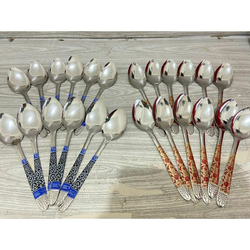 sendok stainles motif batik 1 lusin