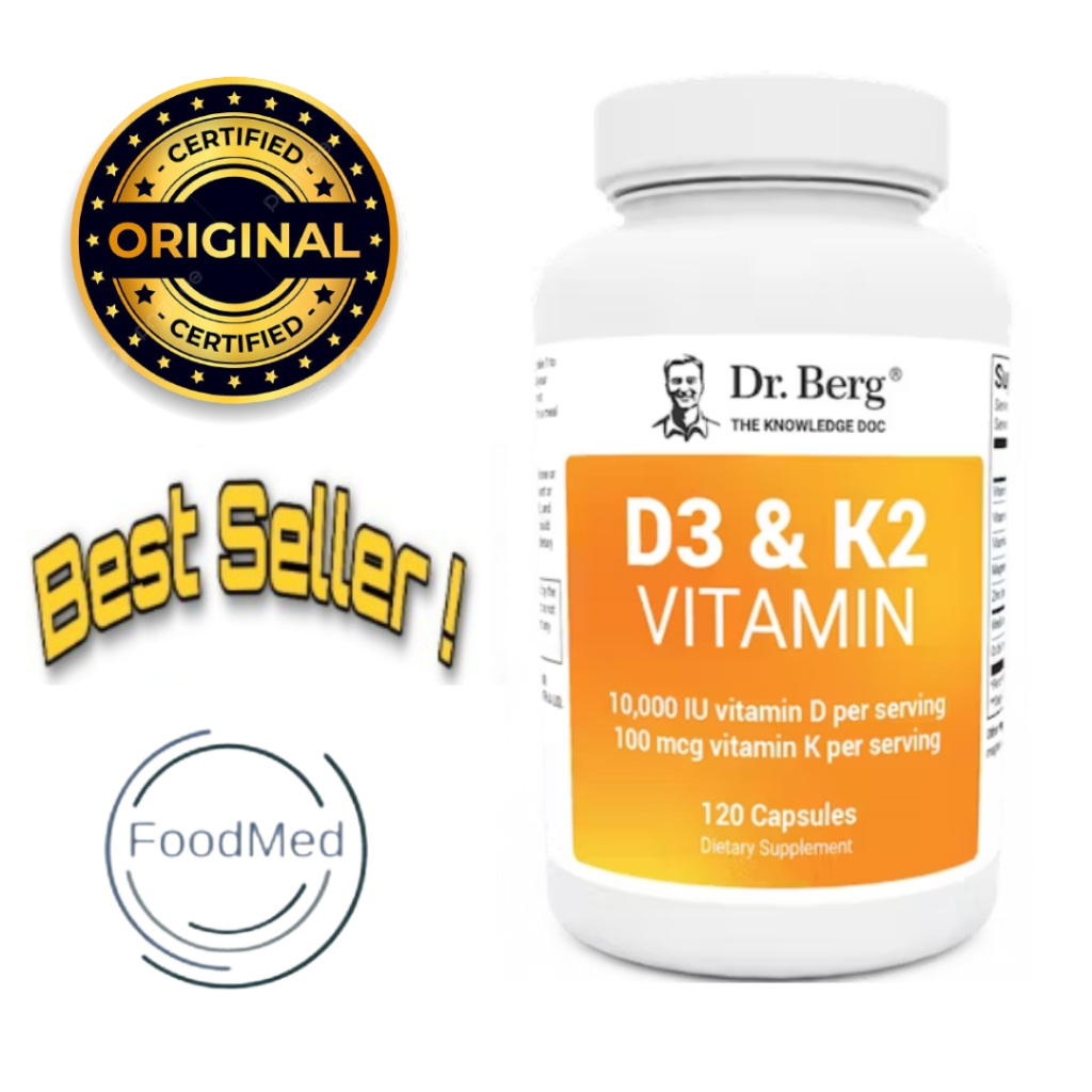Vitamin D3 & K2 10,000IU Dr. Berg - 120 kapsul