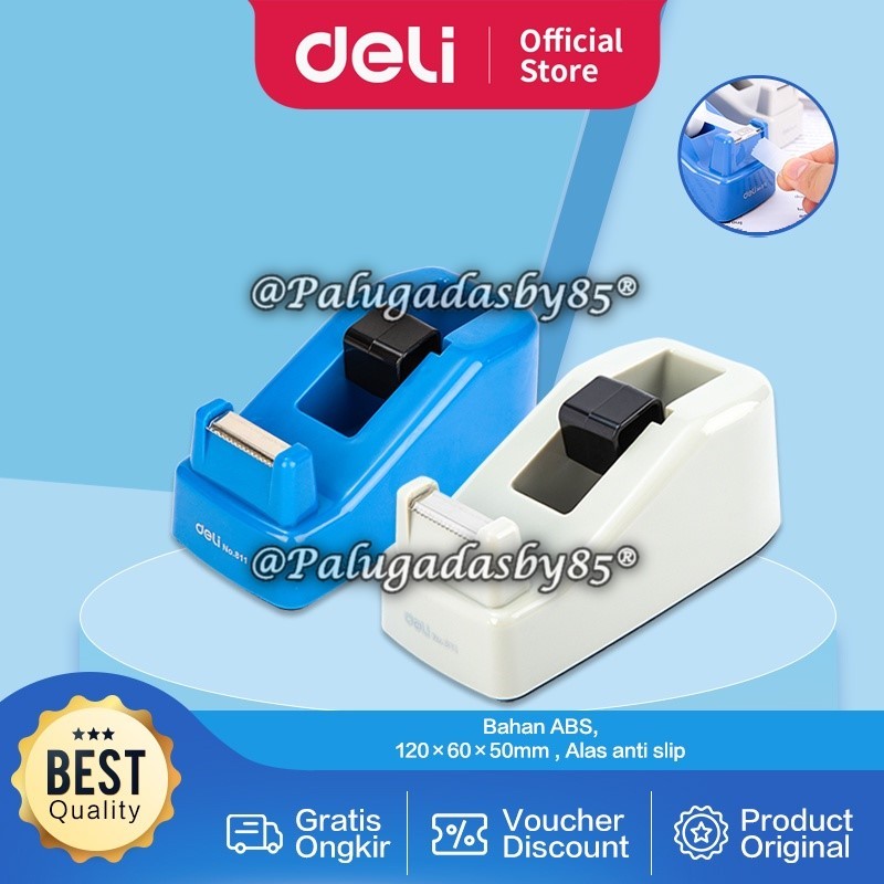 

(1 Biji) Tape Dispenser DELI E811 / Deli Tape Dispenser mudah memotong non-slip mudah digunakan dengan satu tangan E811 / Tape Cutter Deli 811 / Deli E 811