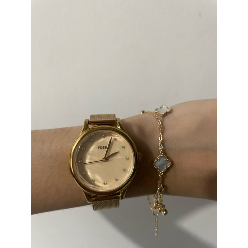 Preloved fossil rose gold laney three BQ3392