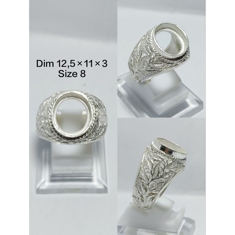 Ring cincin/emban PERAK UKIR(11G)