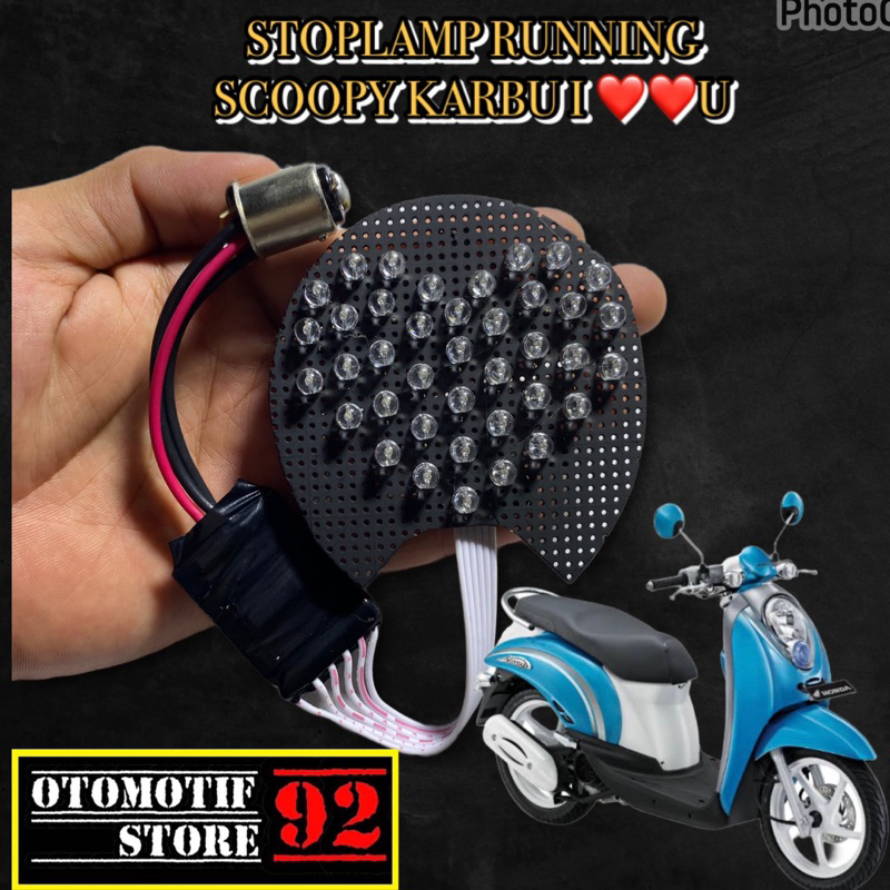STOPLAMP RUNNING SCOOPY KARBU LOVE