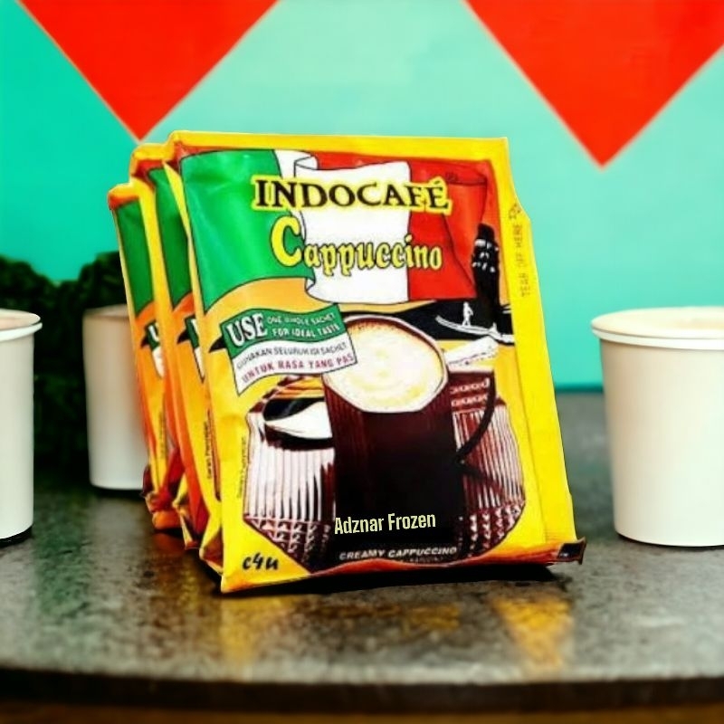 

Indocafe Cappucino 1 Renceng/ bubuk capuccino