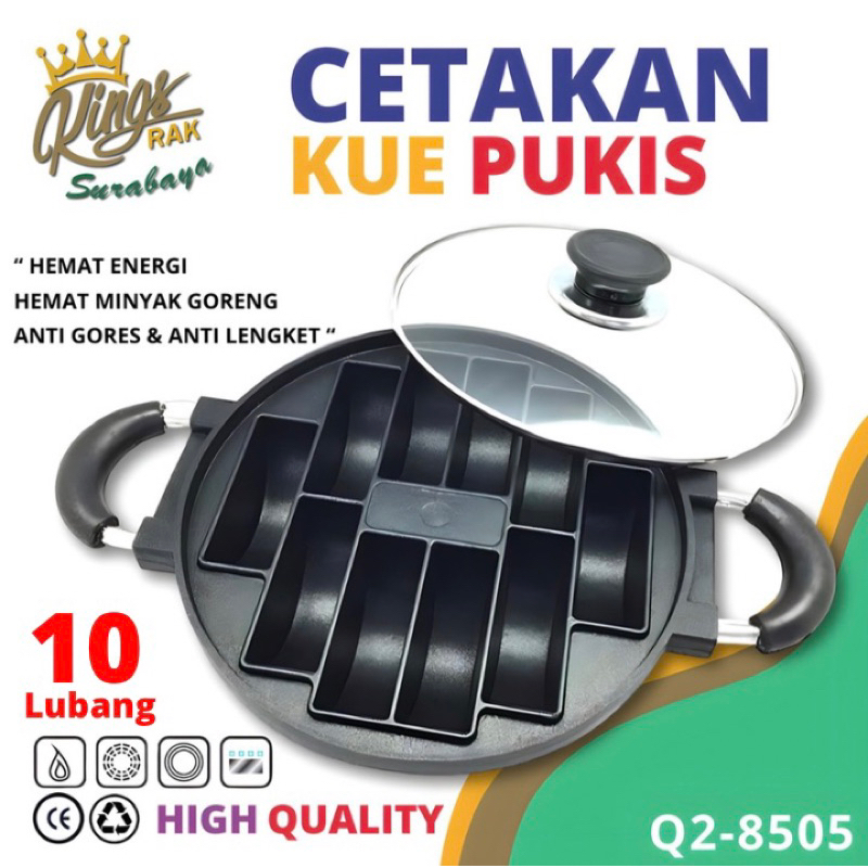 Cetakan Kue Pukis 10 Lubang Q2/Happy Call Cetakan Pukis 10 Lubang Loyang Kue Rangin Anti Lengket Q2 