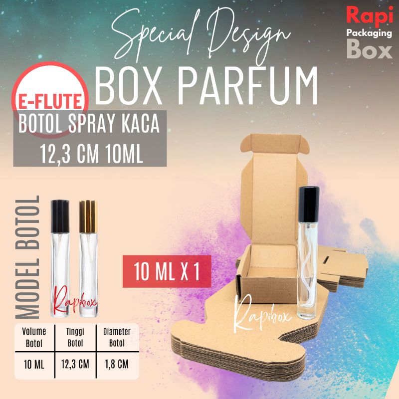 

Rapibox Box Khusus Parfum SPRAY KACA 12,3 CM 10 ML ISI 1 BOTOL E-Flute