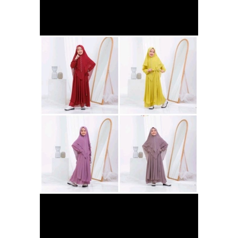 Preloved gamis hawwa aiwa kids set syar'i
