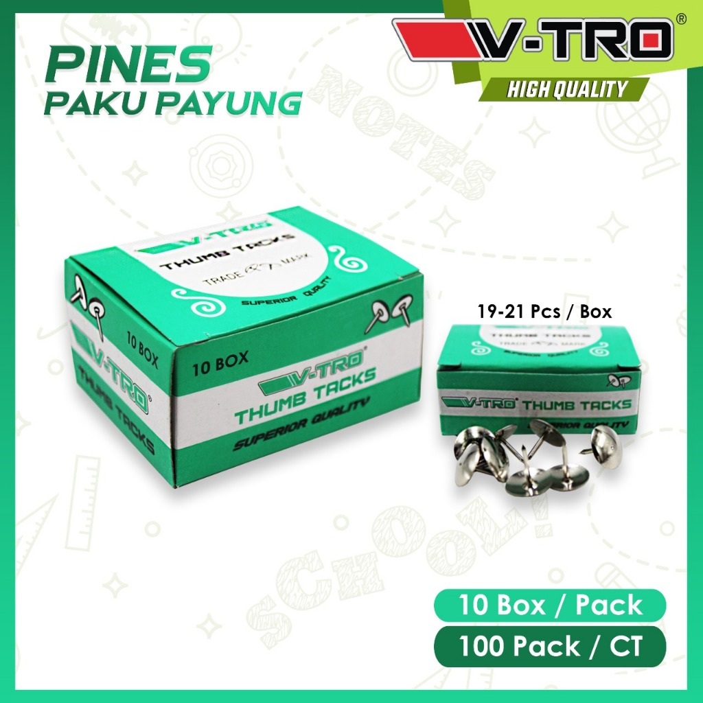 

Paku Pines Payung 1 Box Thumb Tacks