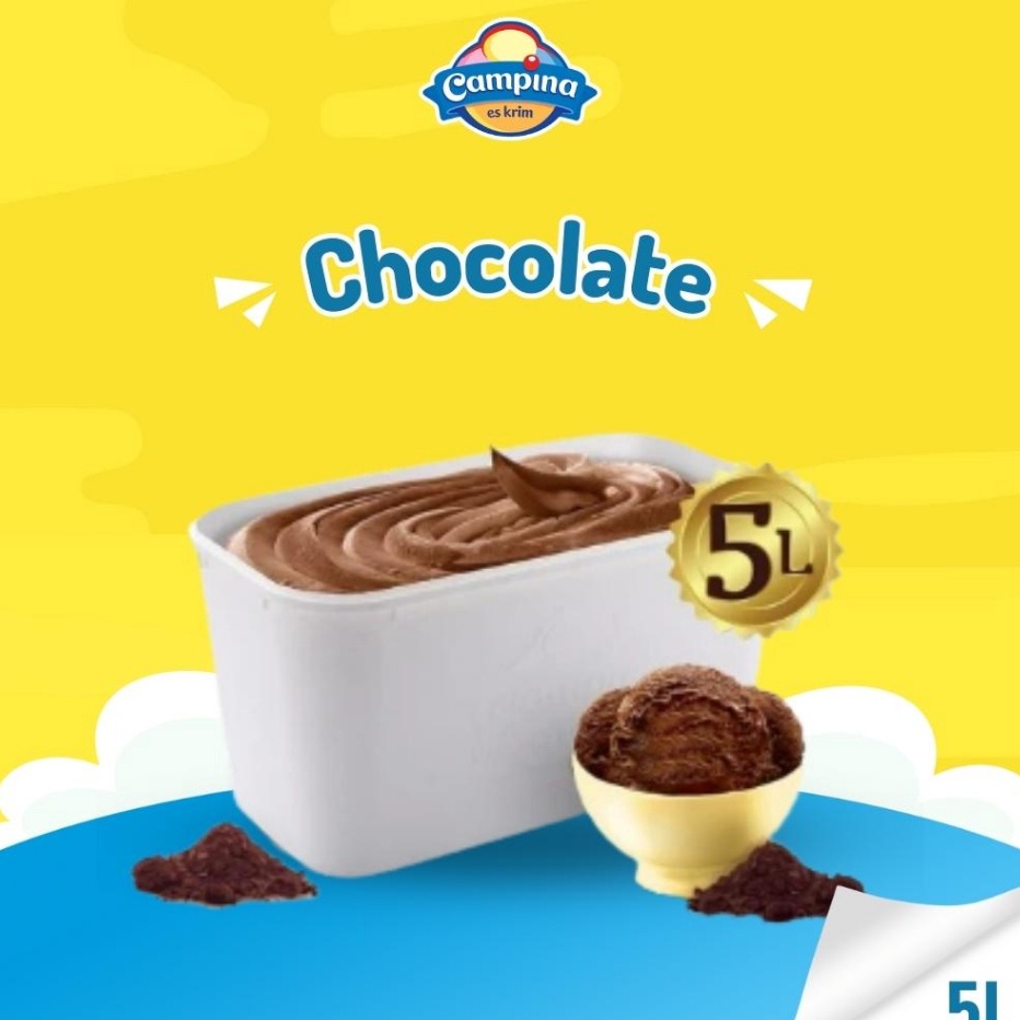 

FSASH SALE Ice Cream Campina 5 Liter Swiss Style Chocolate Es Krim