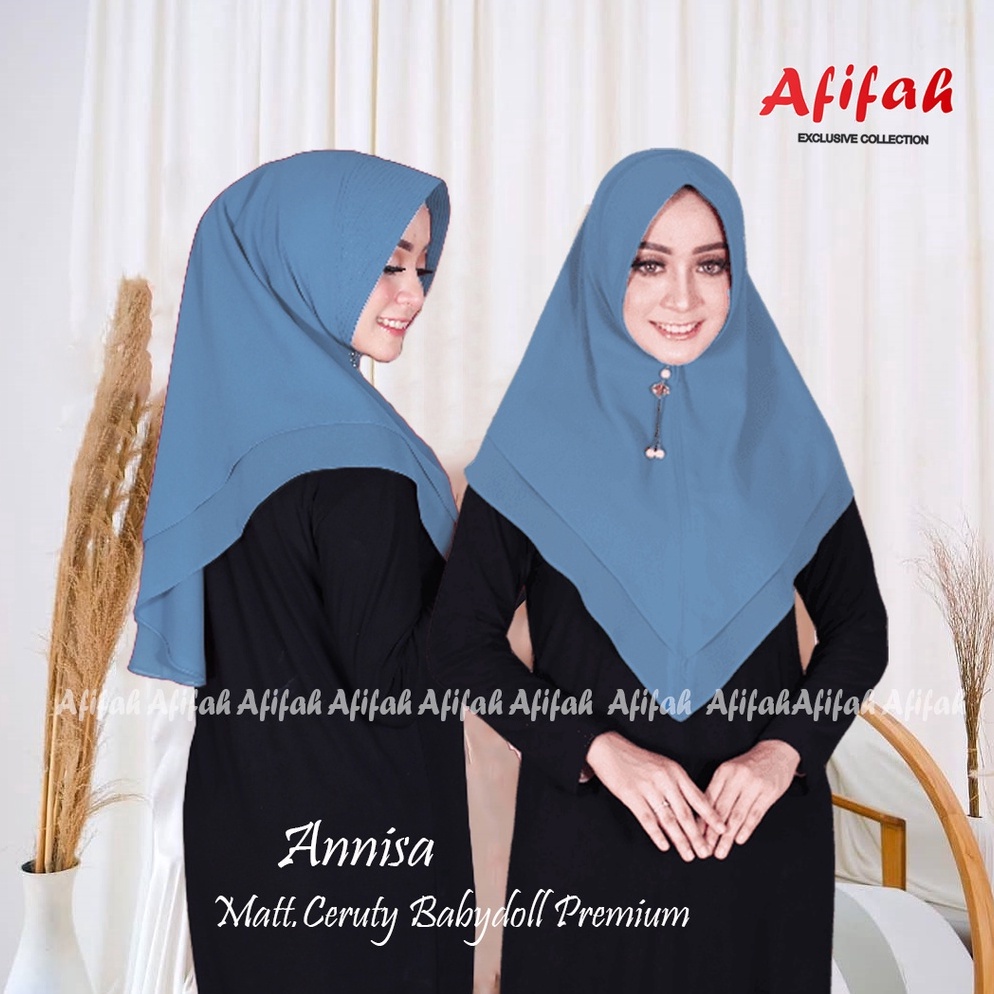 READY STOK  KHIMAR CERUTY LANCIP 2 LAYER PREMIUMKERUDUNG CERUTY BABYDOLL PREMIUM LANCIPLV KHIMAR LV 