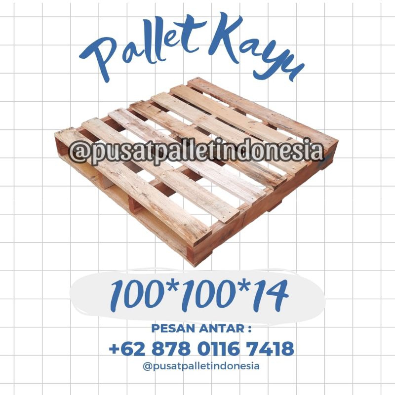 palet kayu lokal 100x100x14cm palet kayu balok 4