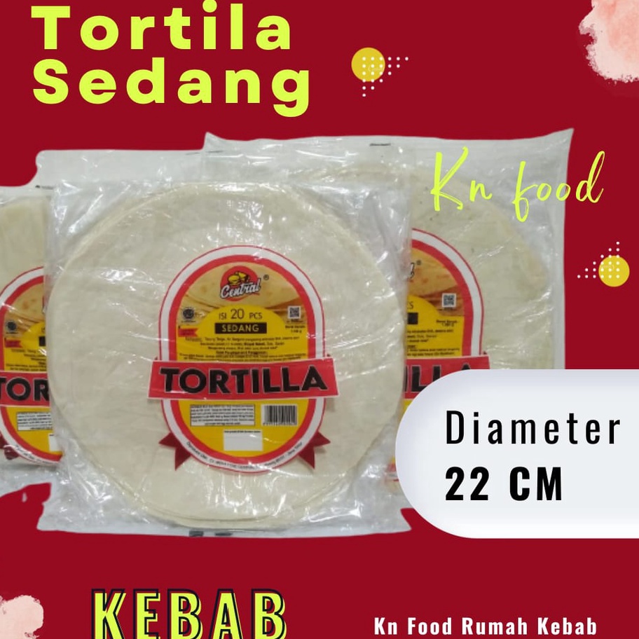 

TERBARU Tortila Kulit Kebab CENTRAL ukuran SedangLibanis Diameter 22 cm