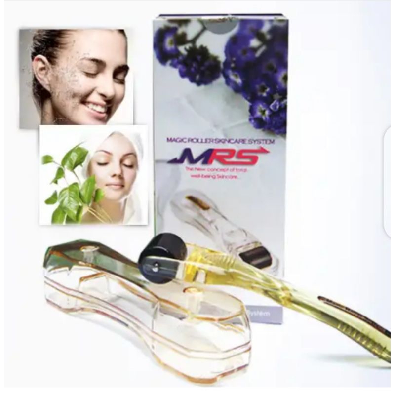 Derma Roller Skincare Titanium Gold 0.2mm/0.5mm MRS Korea Facial Jerawat Muka