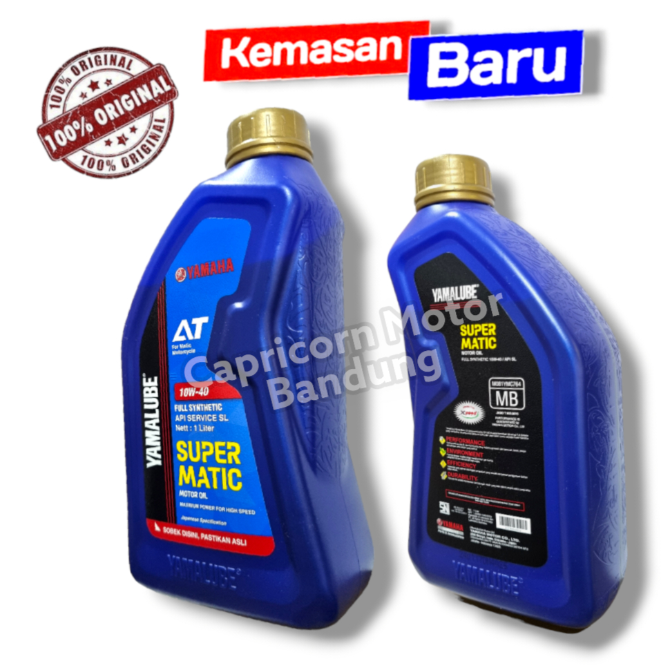 YAMALUBE SUPER MATIC FULL SYNTHETIC SAE 10W 40 API SL JASO MB Oli Mesin Motor Matic 1L