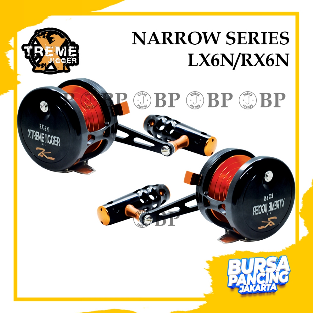 Team Kamikaze Reel Pancing Xtreme Jigger Narrow Series LX6 - RX6 8+1BB 6061-T6 machine one piece alu