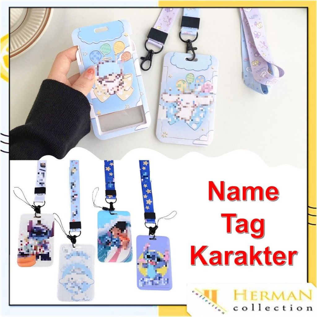 

HC Name Tag Gantungan Kartu Karakter Kartun Lanyard Akses MRT Busway E-Money Flazz BRIzi Card Holder Karakter Kartun Lanyart Card Holder Id Card