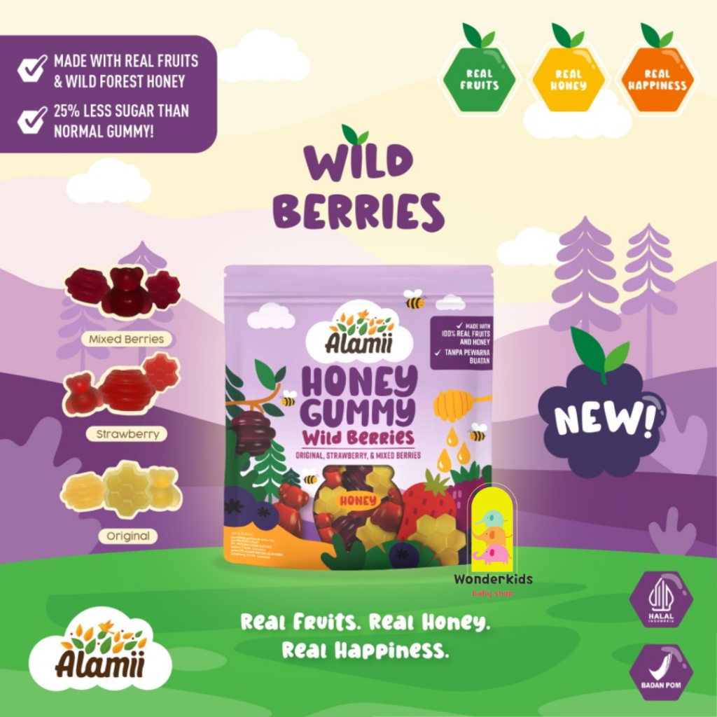 

Alamii Honey Gummy - Wild Berries (40G)