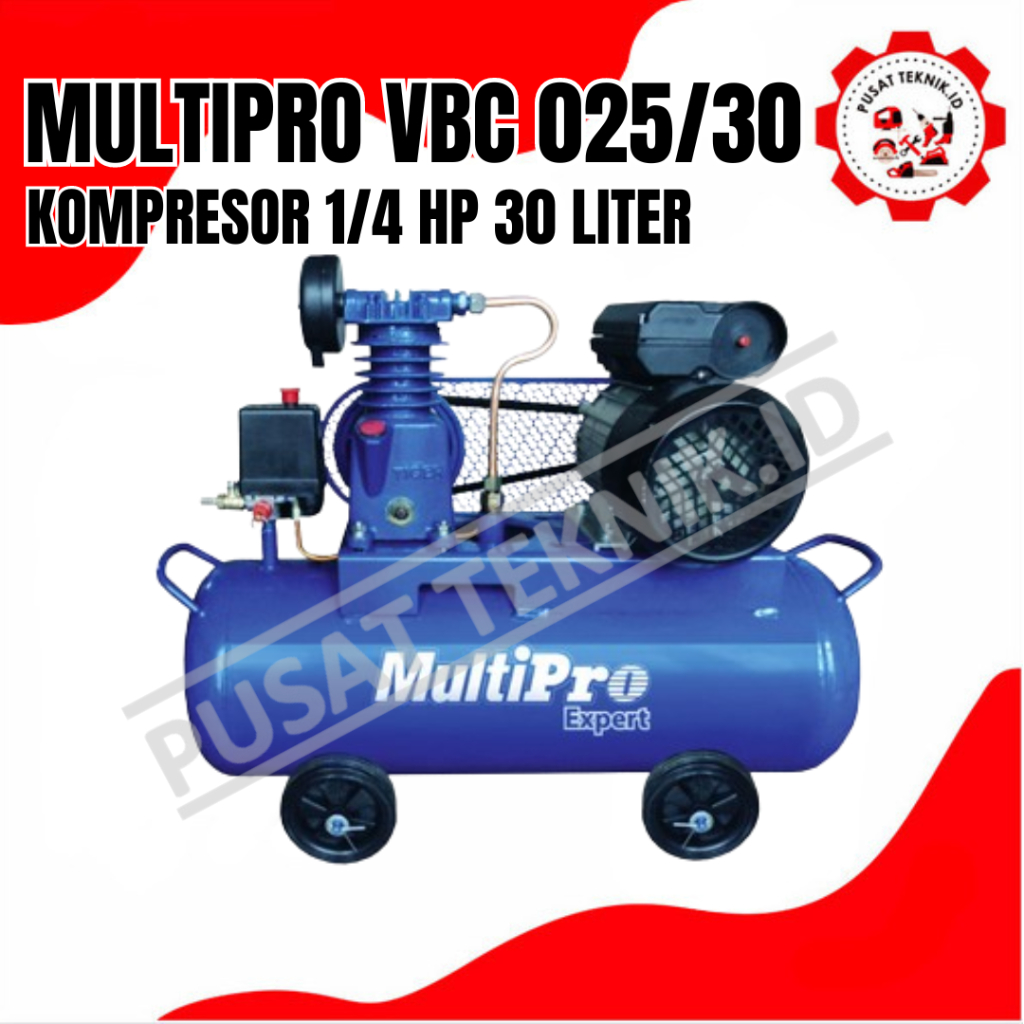 KOMPRESSOR LISTRIK 1/4HP MULTIPRO VBC025 30L 0.25HP KOMPRESSOR ANGIN + DINAMO MULTIPRO