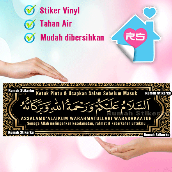 

Stiker ketuk Pintu dan ucapakan salam black