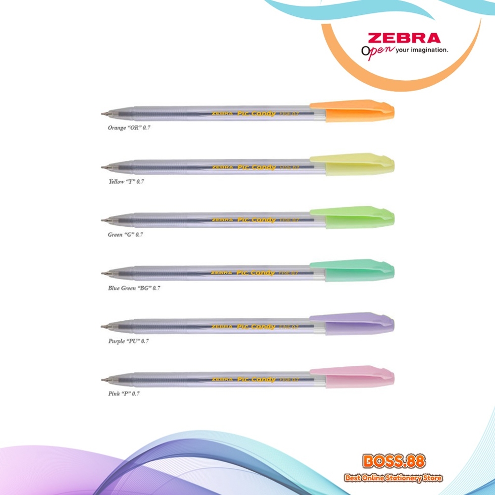 

BALLPOINT / PULPEN ZEBRA PICCANDY (12 PCS)