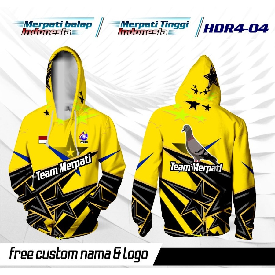 Jersey hoodie merpati baju merpati balap tinggi kolong