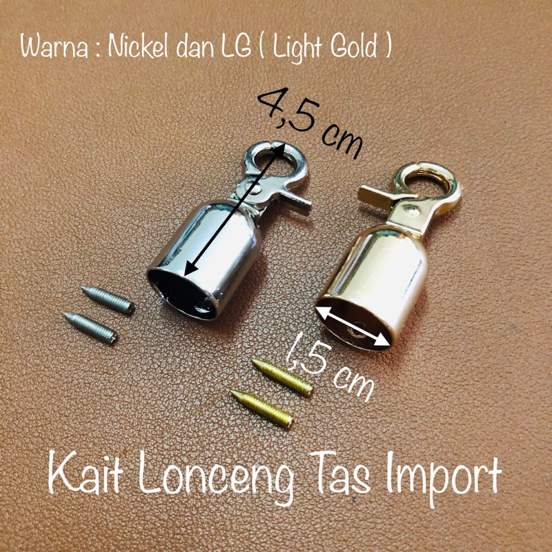 Kait Lonceng Tas Import per 12 pcs / kaitan lonceng termurah / kait lonceng kakatua