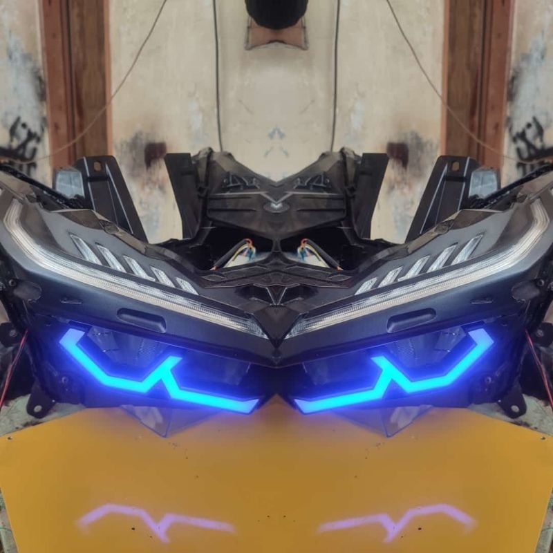 Lampu alis eye lazy hexagon honda vario 125 150 new led harga kiri kanan