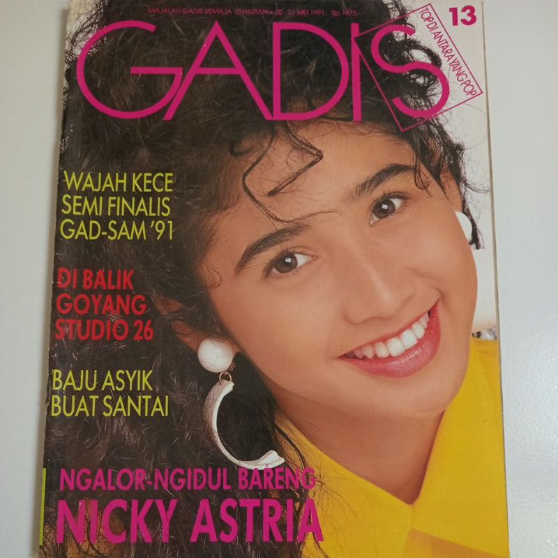 Majalah Gadis Tahun 1991 Cover Aulia Bella