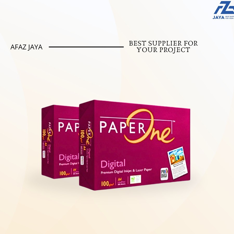 

PAPER ONE KERTAS FOTOCOFY A4 100GRAM KERTAS PRINT HVS PUTIH A4 100GR