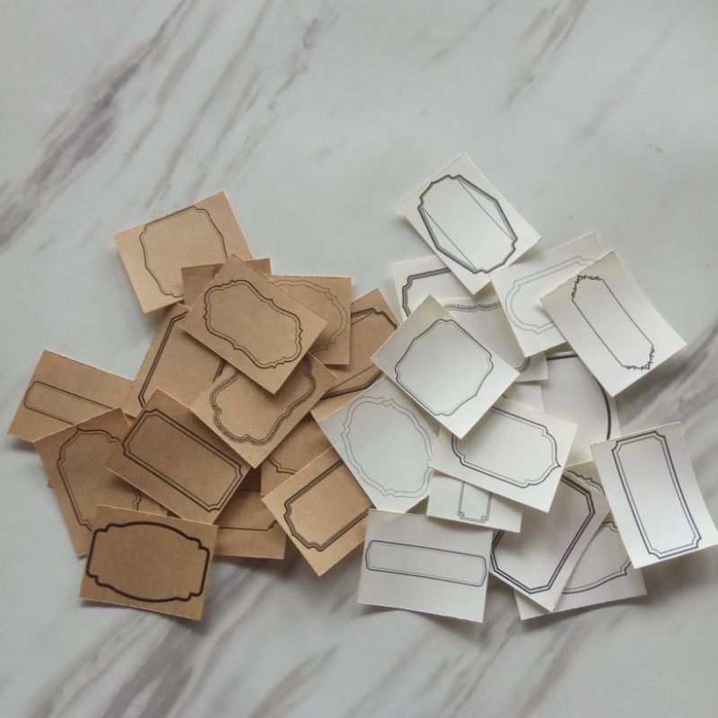 

Stiker Deco Vintage Frame Pack 32pcs untuk journal scrapbooking