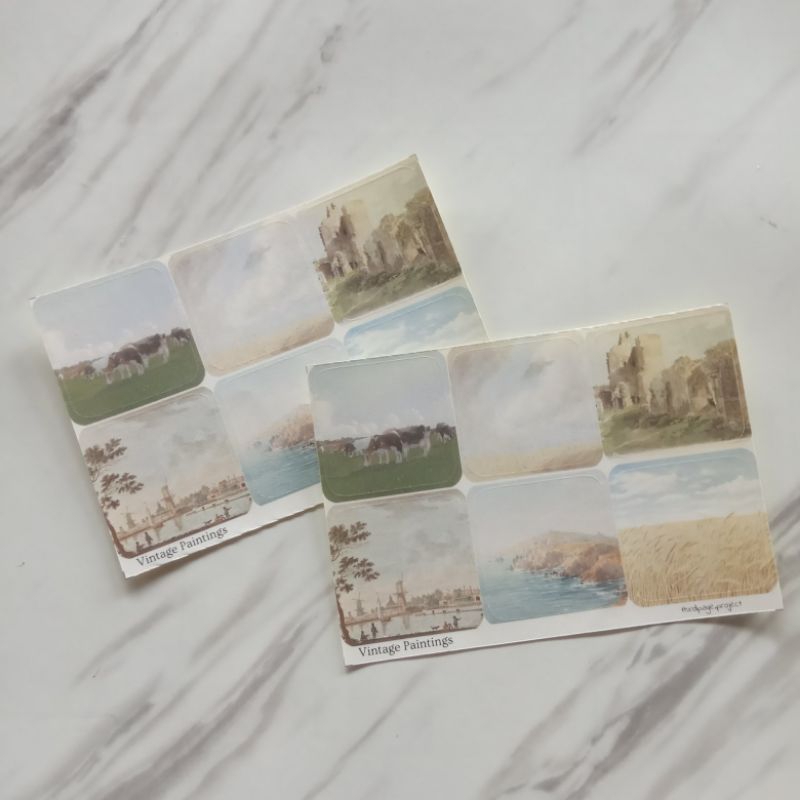 

Aesthetic Stiker Vintage Painting A7 untuk catatan journal