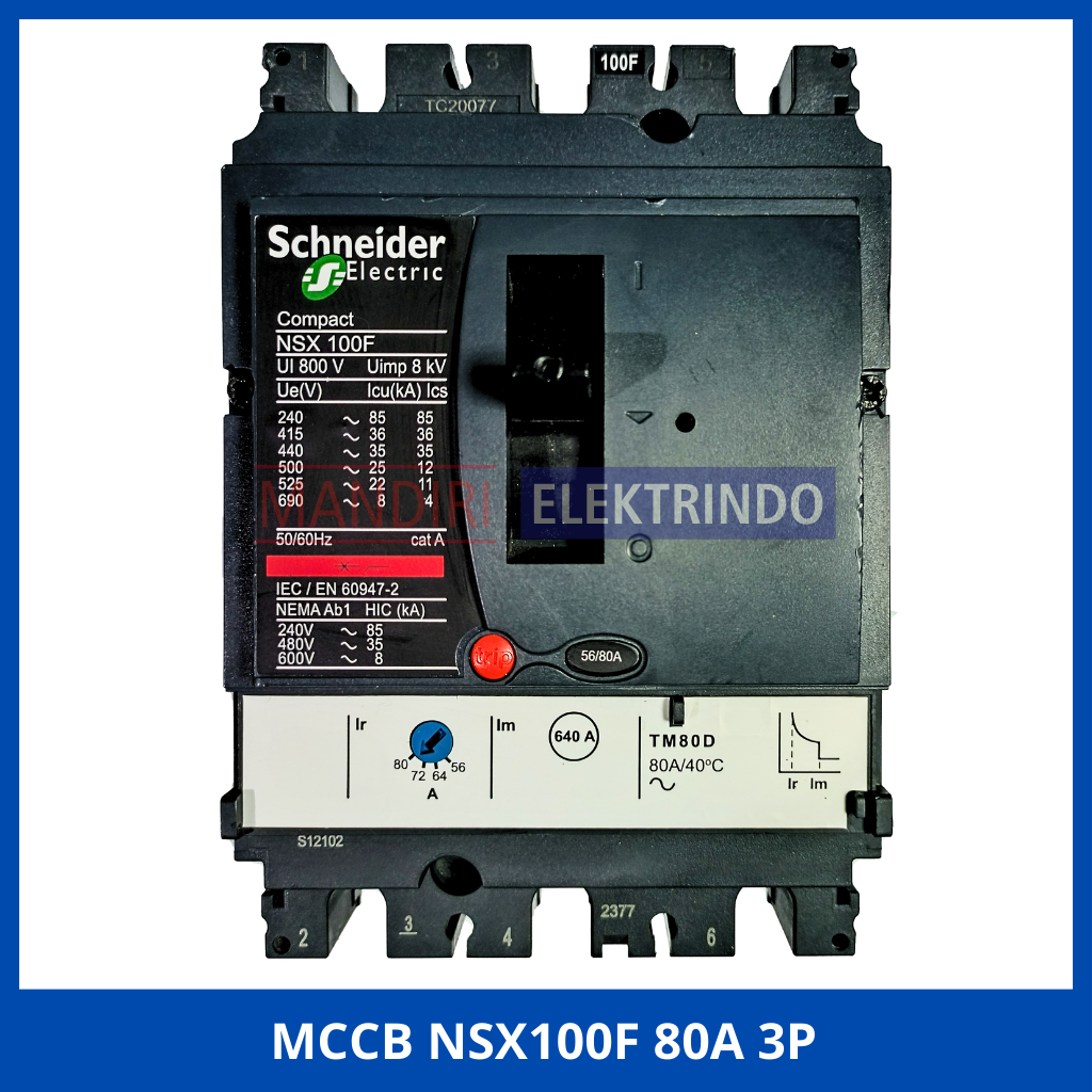 MCCB NSX100F 80A 3P