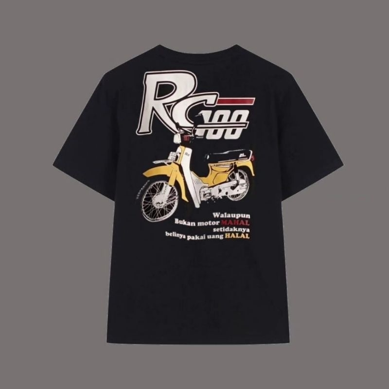 GC Store Kaos T-shirt Motor Suzuki Rc 100 crewneck sablon kaos Cotton santai original unisex