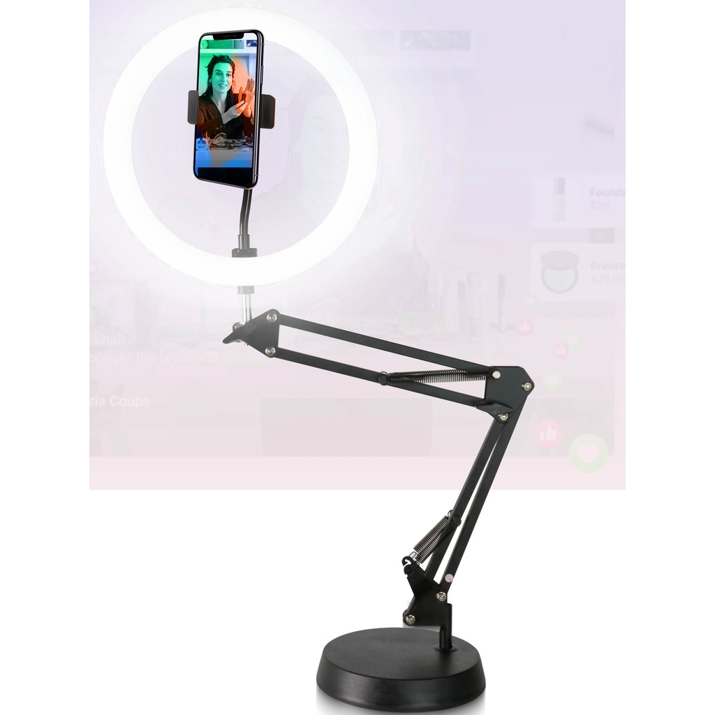 Stand Holder Lampu Led HP Ring Light Lazypod HP Tiang Holder Lampu Tripod Lampu LED RGB