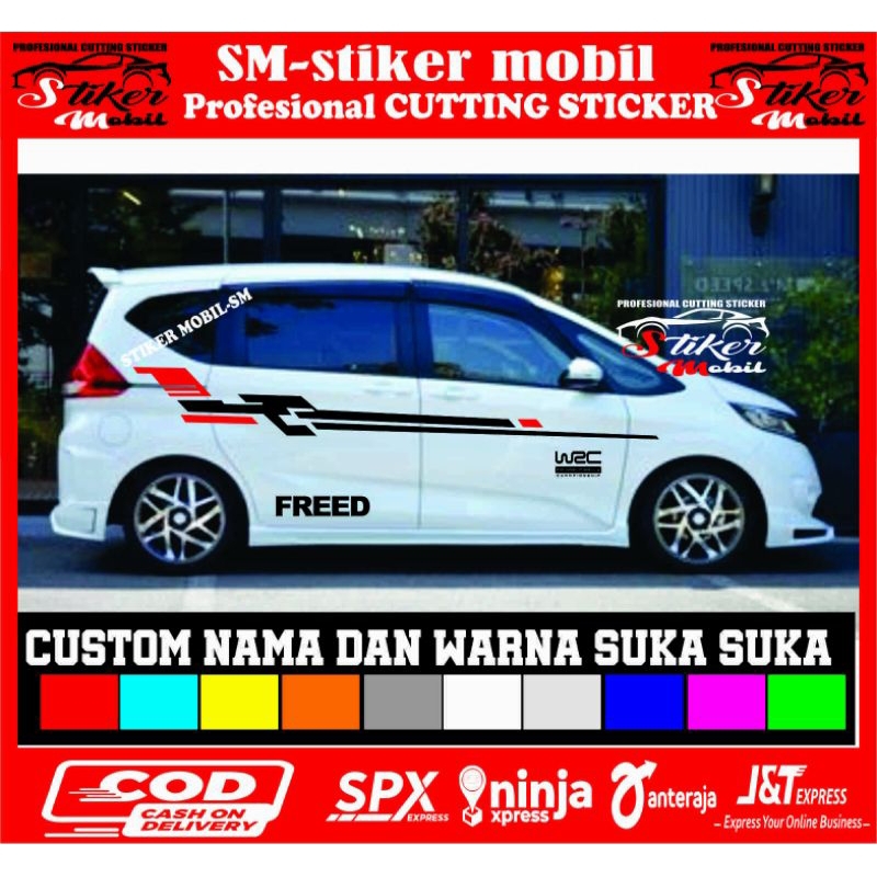 stiker mobil freed stiker mobil Honda jazz avanza xenia calya sigra dll stiker custom universal